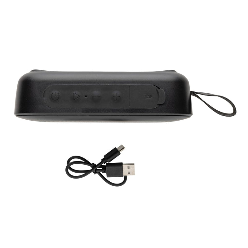 Speaker 5W Soundbox in plastica riciclata RCS nero - personalizzabile con logo