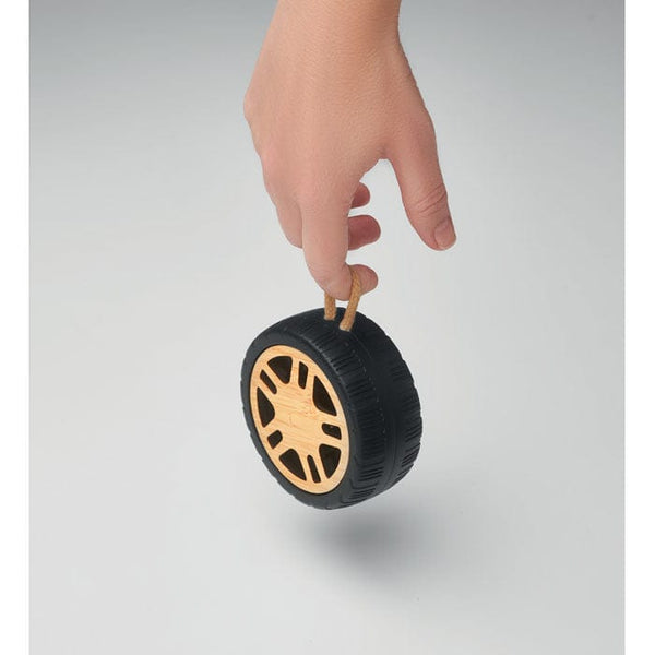 Speaker a forma di pneumatico Legno - personalizzabile con logo