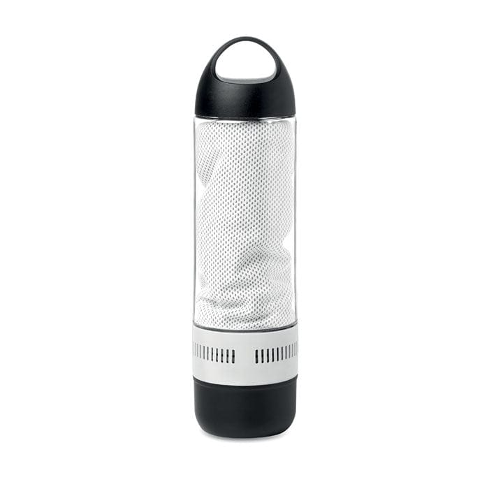 Speaker e asciugamano in borraccia bianco - personalizzabile con logo