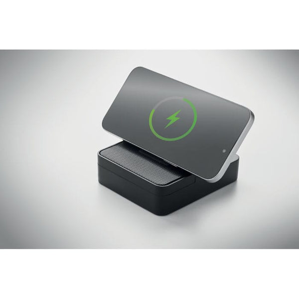 Speaker e caricatore 15W Nero - personalizzabile con logo