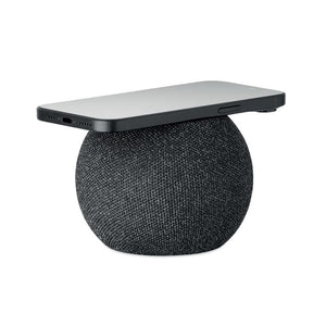 Speaker e caricatore wireless Nero - personalizzabile con logo