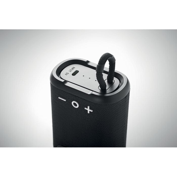 Speaker impermeabile IPX7 Nero - personalizzabile con logo