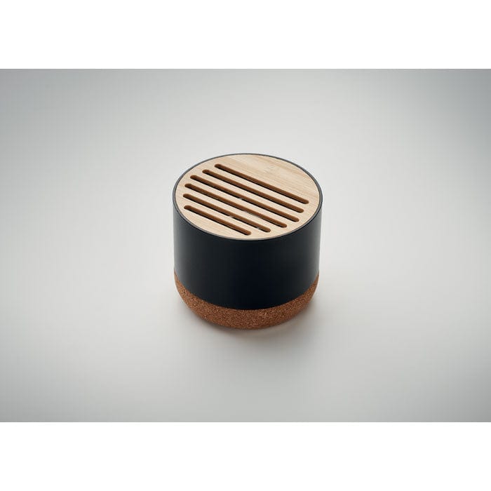 Speaker in sughero e alluminio Nero - personalizzabile con logo