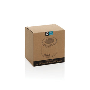 Speaker Magpulse 3W con supporto magnetico in rPlastica RCS nero - personalizzabile con logo