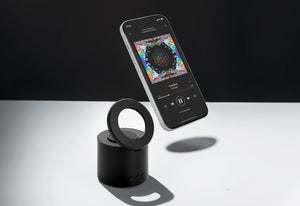 Speaker Magpulse 3W con supporto magnetico in rPlastica RCS nero - personalizzabile con logo