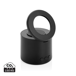 Speaker Magpulse 3W con supporto magnetico in rPlastica RCS nero - personalizzabile con logo