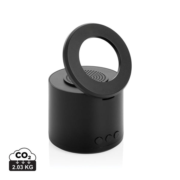Speaker Magpulse 3W con supporto magnetico in rPlastica RCS nero - personalizzabile con logo