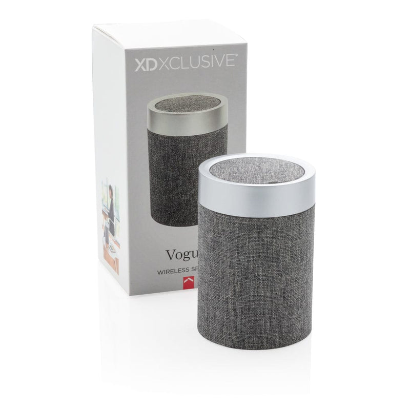 Speaker rotondo Vogue grigio - personalizzabile con logo