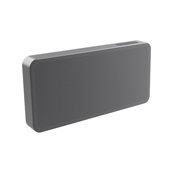Speaker ultrasottile 10W Aeris con batteria rimovibile RCS grigio - personalizzabile con logo