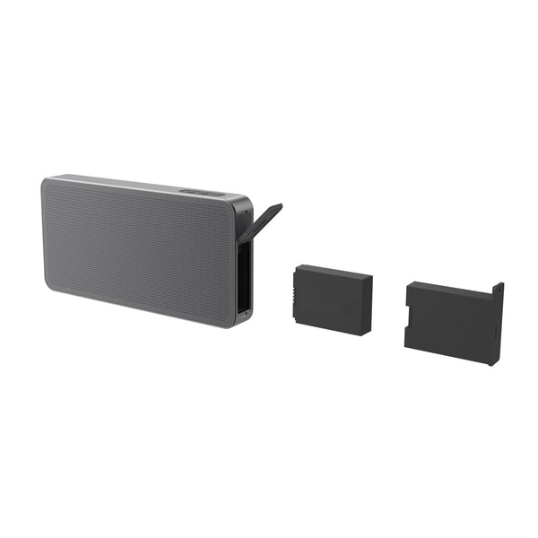 Speaker ultrasottile 10W Aeris con batteria rimovibile RCS grigio - personalizzabile con logo
