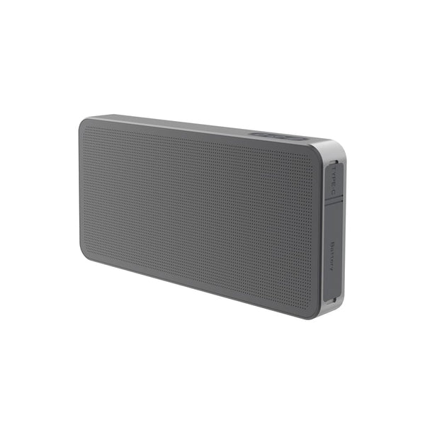 Speaker ultrasottile 10W Aeris con batteria rimovibile RCS grigio - personalizzabile con logo