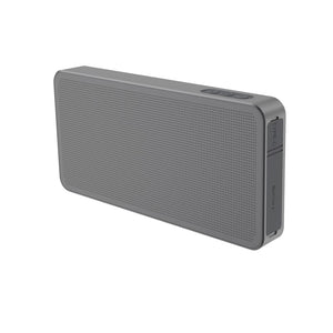 Speaker ultrasottile 10W Aeris con batteria rimovibile RCS grigio - personalizzabile con logo