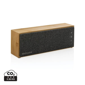 Speaker wireless 10W Wynn in bamboo marrone - personalizzabile con logo