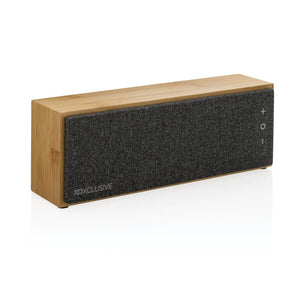 Speaker wireless 10W Wynn in bamboo marrone - personalizzabile con logo