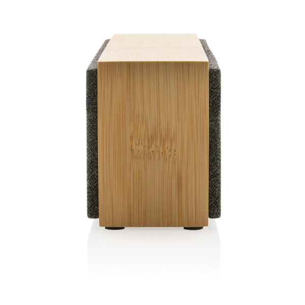 Speaker wireless 10W Wynn in bamboo marrone - personalizzabile con logo