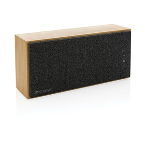 Speaker wireless 20W Wynn in bambù marrone - personalizzabile con logo