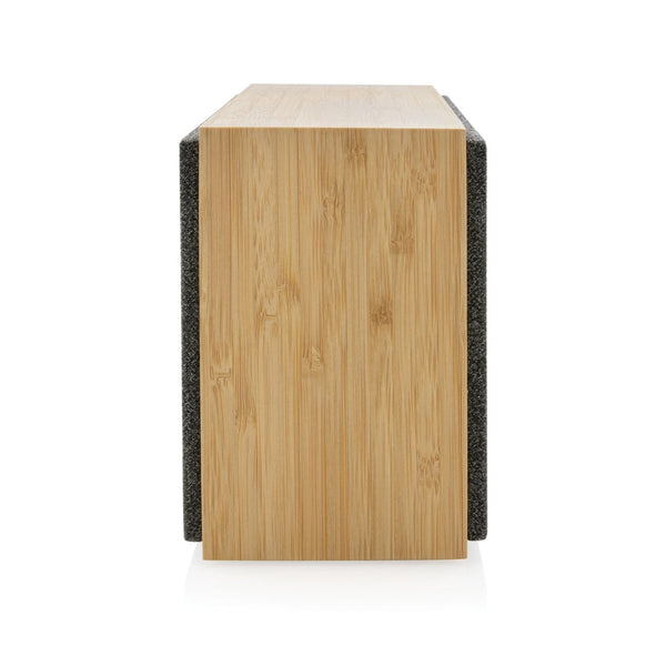 Speaker wireless 20W Wynn in bambù marrone - personalizzabile con logo