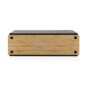 Speaker wireless 20W Wynn in bambù marrone - personalizzabile con logo