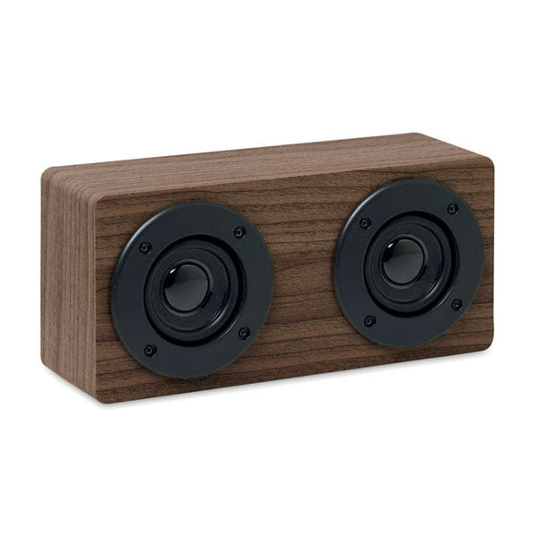 Speaker wireless 2x3W 400 mAh marrone - personalizzabile con logo
