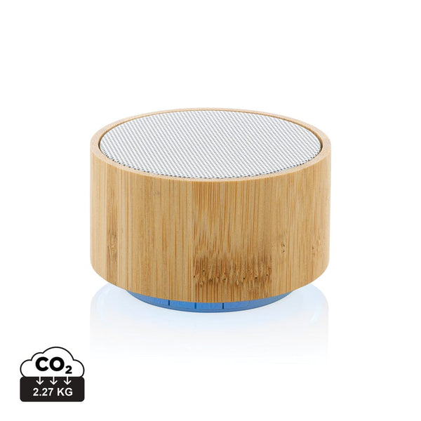 Speaker wireless 3W in bambù bianco - personalizzabile con logo