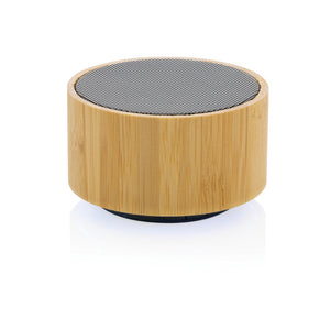 Speaker wireless 3W in bambù - personalizzabile con logo