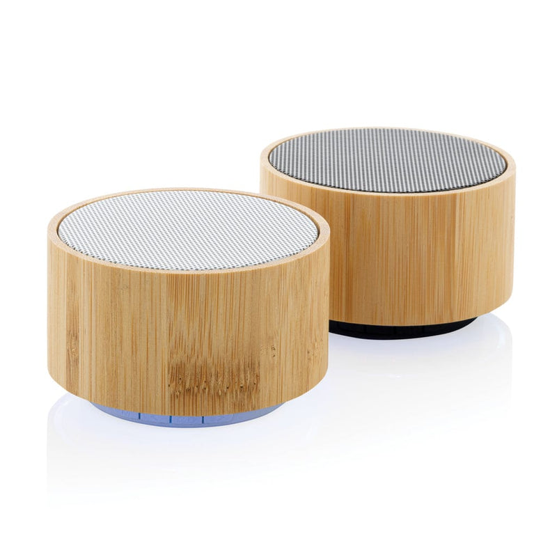 Speaker wireless 3W in bambù - personalizzabile con logo
