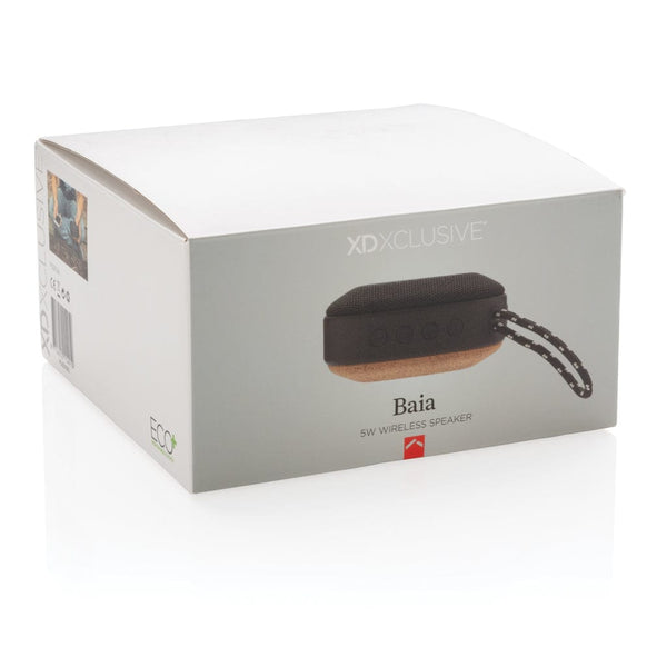 Speaker wireless 5W Baia nero - personalizzabile con logo
