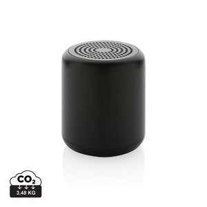 Speaker wireless 5W in plastica riciclata RCS nero - personalizzabile con logo