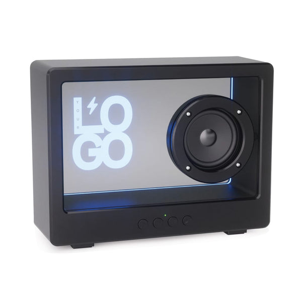 Speaker wireless 5W Soundclear Transparent nero - personalizzabile con logo