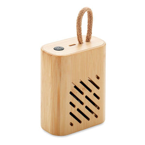 Speaker wireless Bamboo da 3W beige - personalizzabile con logo