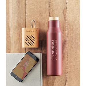 Speaker wireless Bamboo da 3W beige - personalizzabile con logo