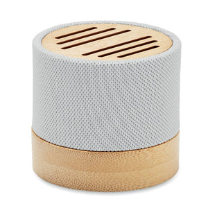 Speaker wireless Bamboo RPET Bianco - personalizzabile con logo