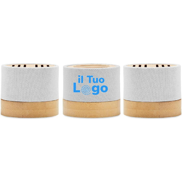Speaker wireless Bamboo RPET - personalizzabile con logo