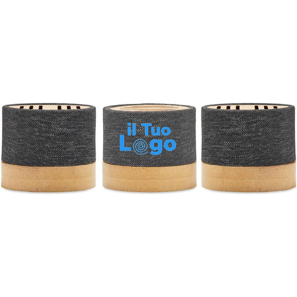 Speaker wireless Bamboo RPET - personalizzabile con logo