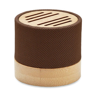 Speaker wireless Bamboo RPET marrone - personalizzabile con logo