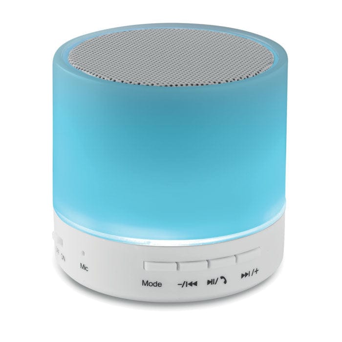 Speaker wireless con LED bianco - personalizzabile con logo