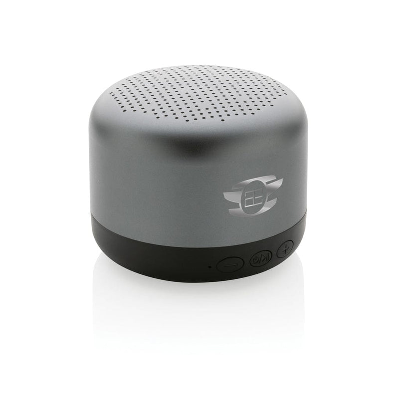 Speaker wireless da 5W in alluminio RCSTerra grigio - personalizzabile con logo