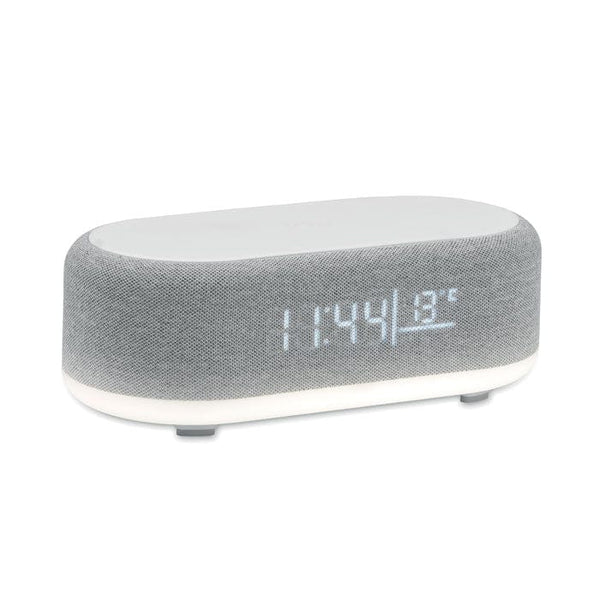 Speaker wireless e caricatore 15W Bianco - personalizzabile con logo