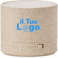 Speaker wireless in paglia beige - personalizzabile con logo