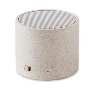 Speaker wireless in paglia beige - personalizzabile con logo