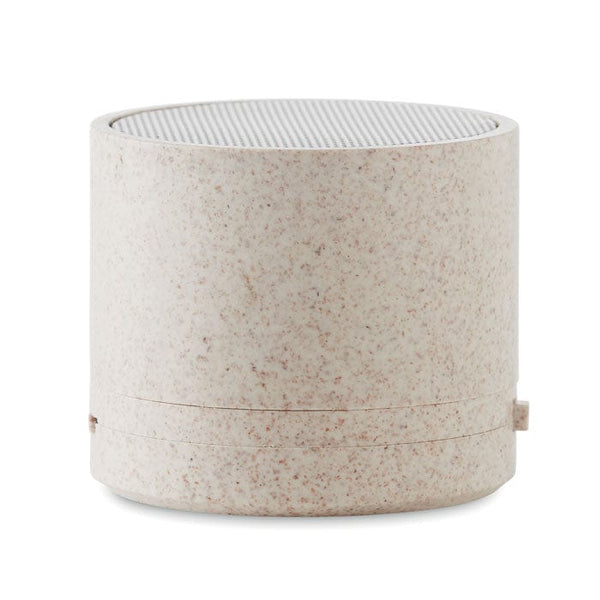 Speaker wireless in paglia beige - personalizzabile con logo