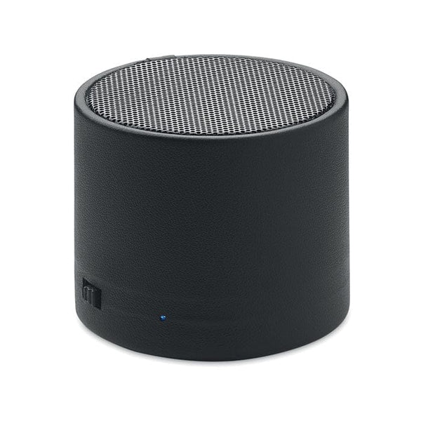 Speaker wireless in PU riciclato Nero - personalizzabile con logo