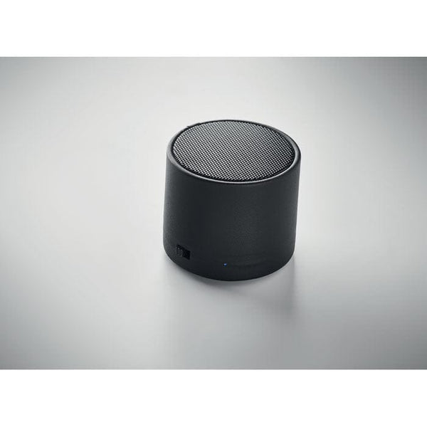 Speaker wireless in PU riciclato Nero - personalizzabile con logo