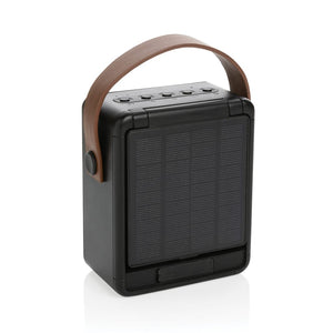 Speaker wirelss 12W solare Skywave in plastica riciclata RCS nero - personalizzabile con logo