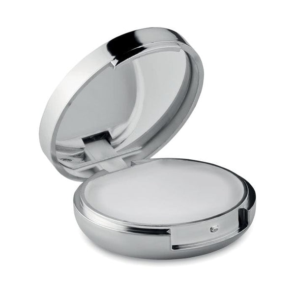 Specchietto con lucidalabbra color argento - personalizzabile con logo