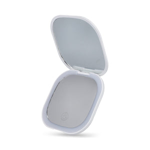 Specchio compatto a LED 350 mAh Bianco - personalizzabile con logo