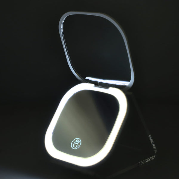 Specchio compatto a LED 350 mAh Bianco - personalizzabile con logo