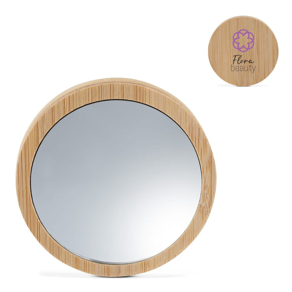 Specchio in bambù natural - personalizzabile con logo