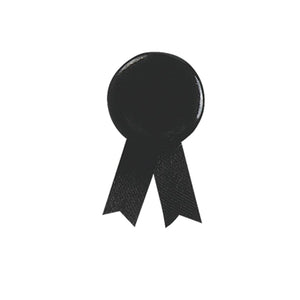 Spilla Laccio Solidario nero - personalizzabile con logo
