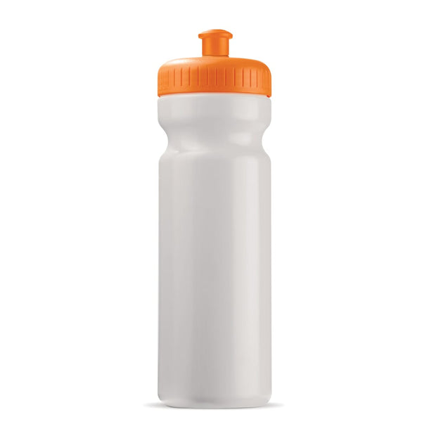 Sport bottle classic 750ml White / arancione - personalizzabile con logo